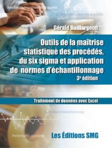 Outils de la maîtrise statistique des procédés, du six sigma et application de normes d'échantillonnage (+ Brochure synthèse) book