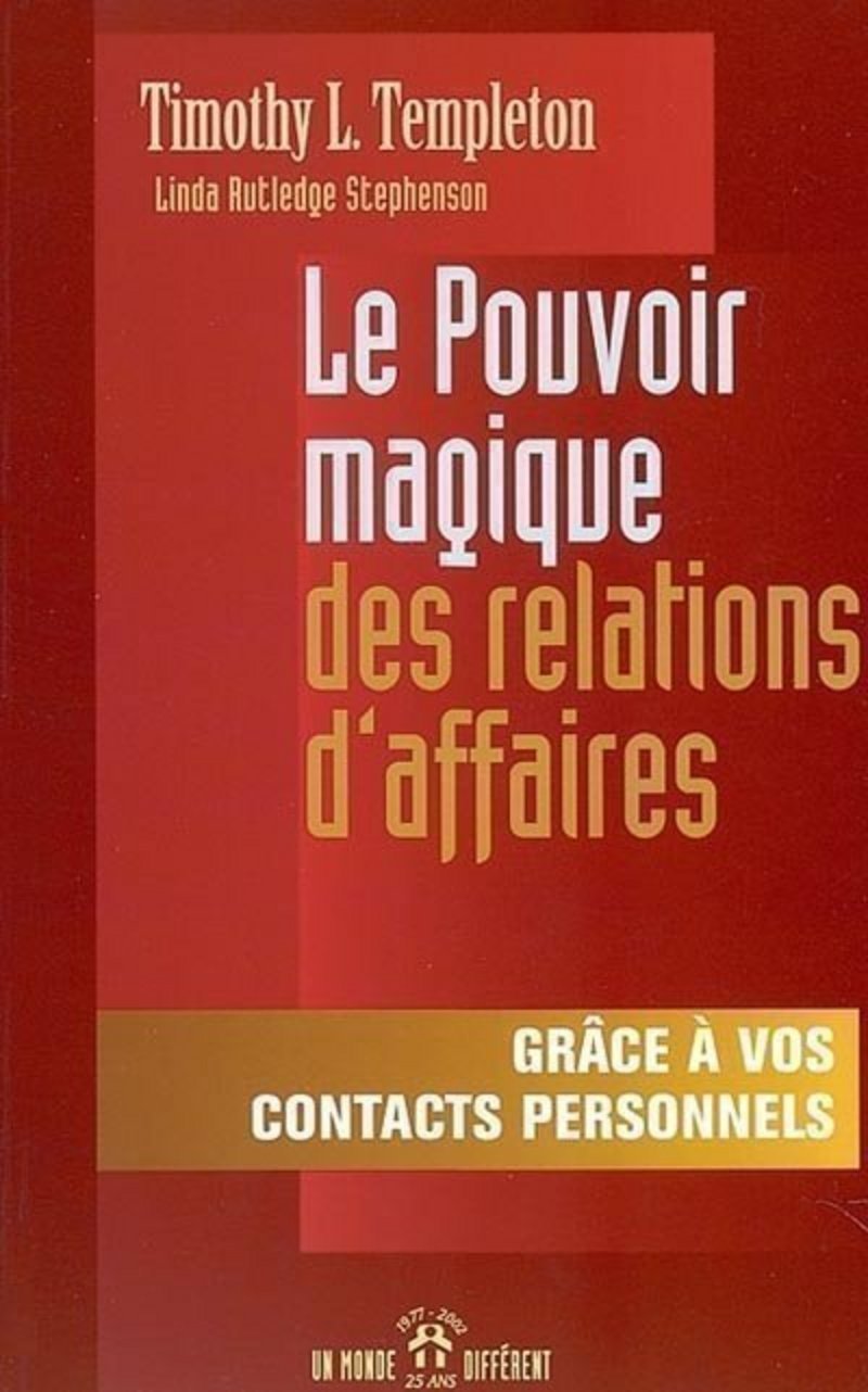 LE POUVOIR MAGIQUE DES RELATIONS D'AFFAIRES - GRACE A VOS CONTACTS PERSONNELS Business, Finance & Career