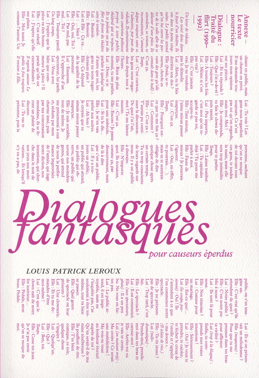 Dialogues fantasques pour causeurs eperdus Books