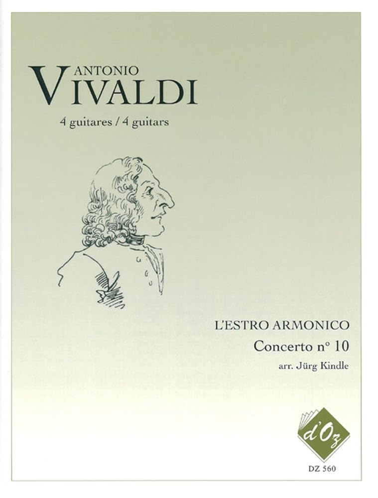 L'Estro Armonico, Concerto no 10, RV 580. Trio/Quatuor de Guitares. Conducteur + Parties book