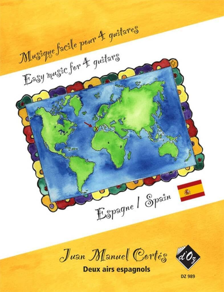 Musique facile pour 4 guitares - Espagne. Partitur und Stimmen book