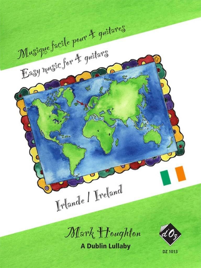Musique facile pour 4 guitares - A Dublin Lullaby. Partitur und Stimmen Sheet Music