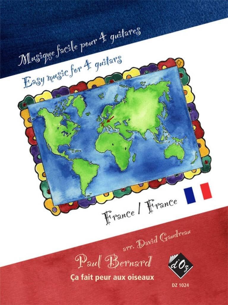 Musique facile pour 4 guitares. Partitur und Stimmen Sheet Music