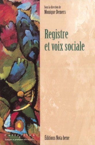 Registre et voix sociale book