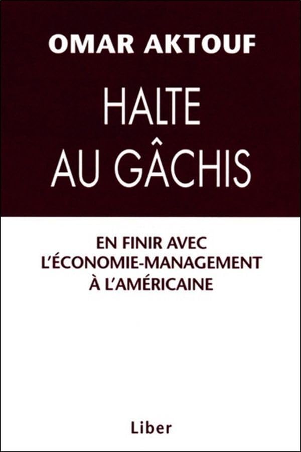 Halte au gâchis - En finir avec l'économie-management à l'américaine book