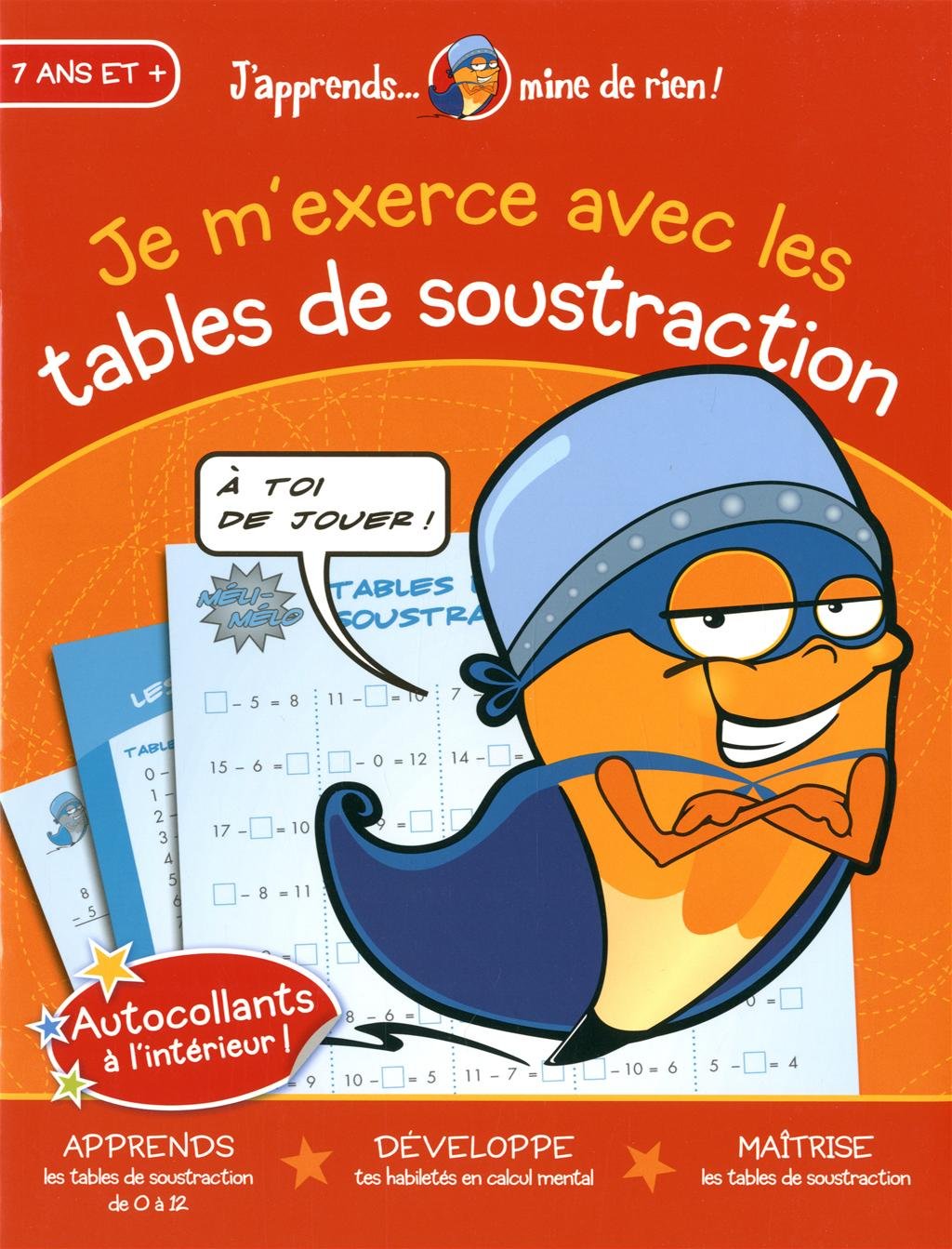 JE M'EXERCE AVEC LES TABLES DE SOUSTRACTION Non-fiction