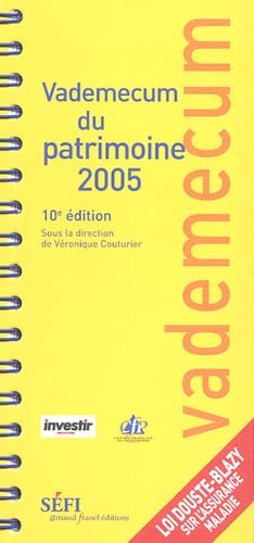 Vademecum du patrimoine 2005 book