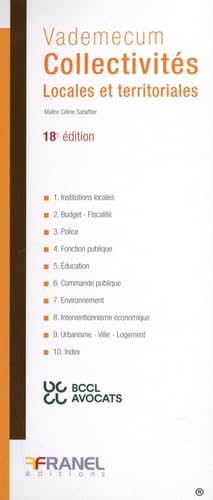 Vademecum des collectivités locales et territoriales 18e édition book
