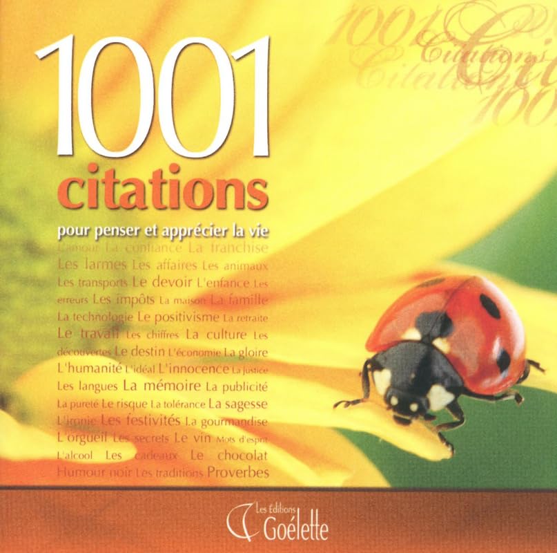 1001 citations pour penser et apprécier la vie Books