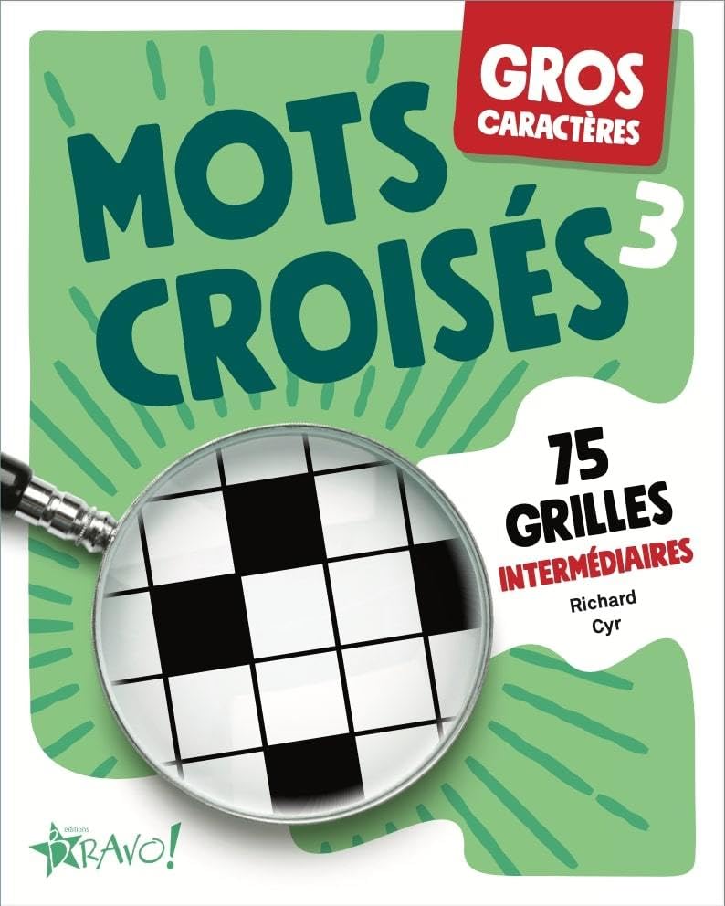 Gros caractères - Mots croisés 3: 75 grilles intermédiaires book