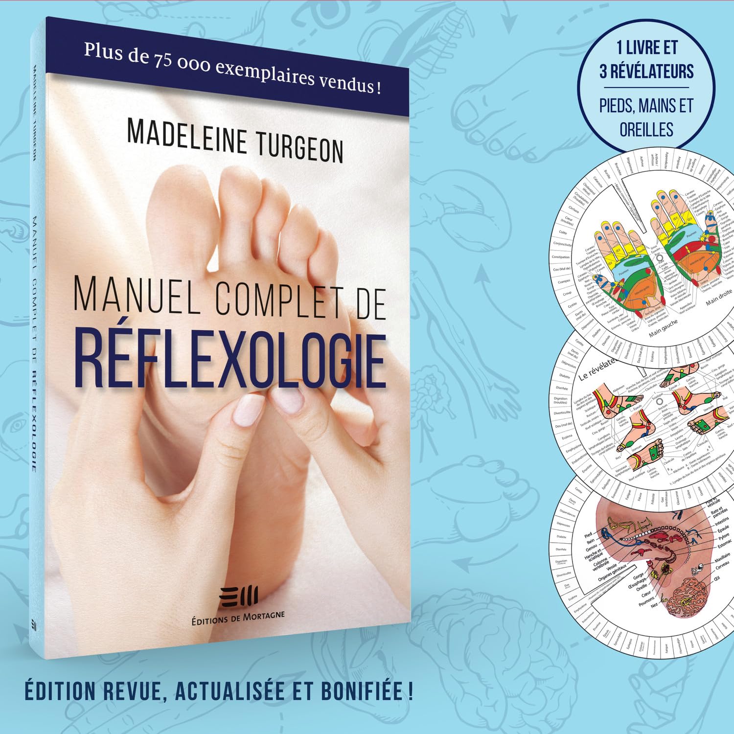 Manuel complet de réflexologie - Coffret Livre + 3 révélateurs: Coffret avec 3 révélateurs Health, Nutrition & Fitness