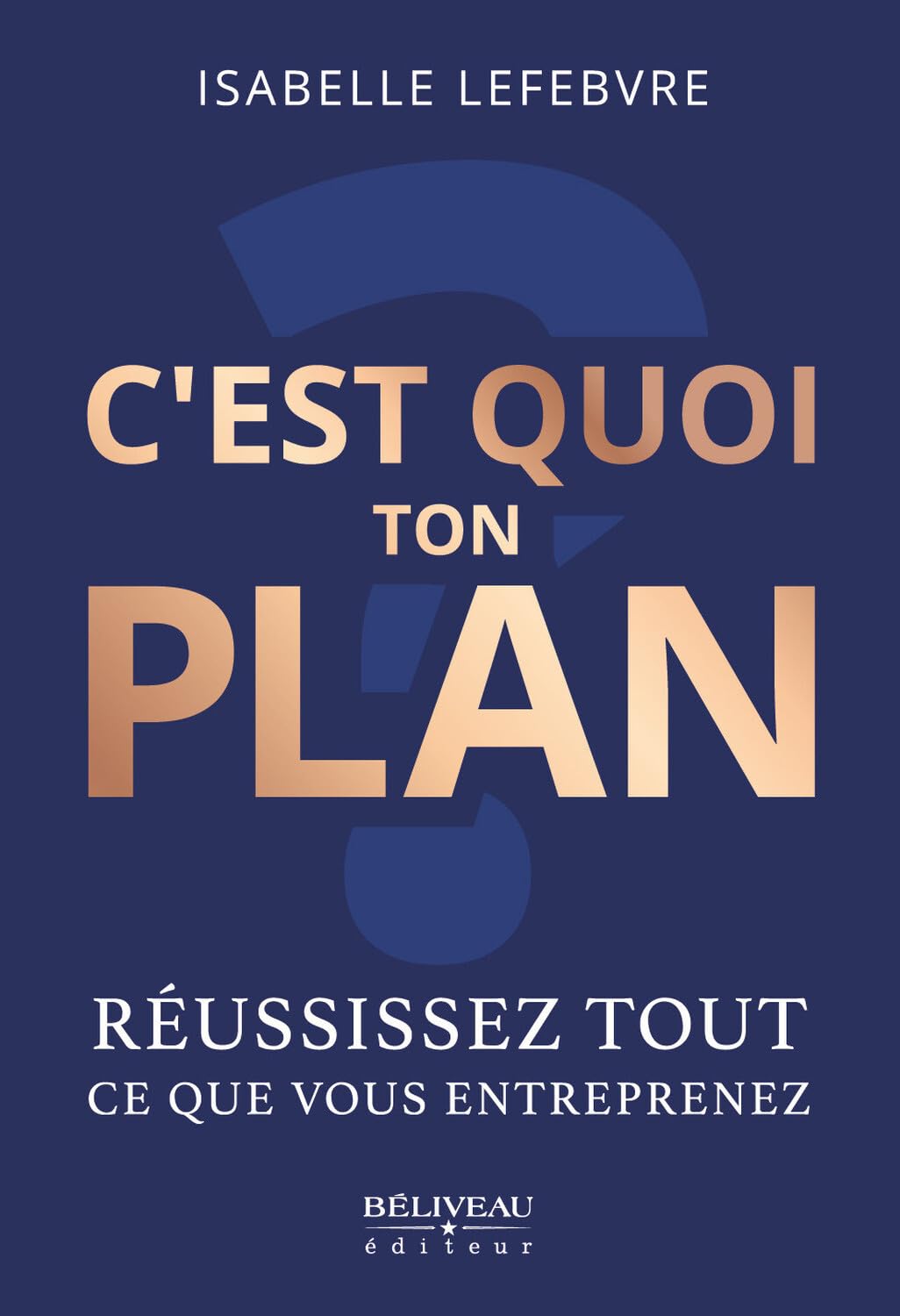 C'est quoi ton plan - Réussissez tout ce que vous entreprenez book