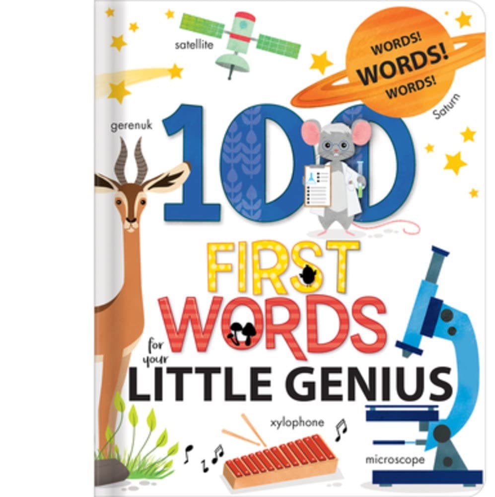 100 First Words for Your Little Genius (Carry-Along Books) Board Book for Babies and Toddlers Early Learning Words for Ages 0-3 Non-fiction