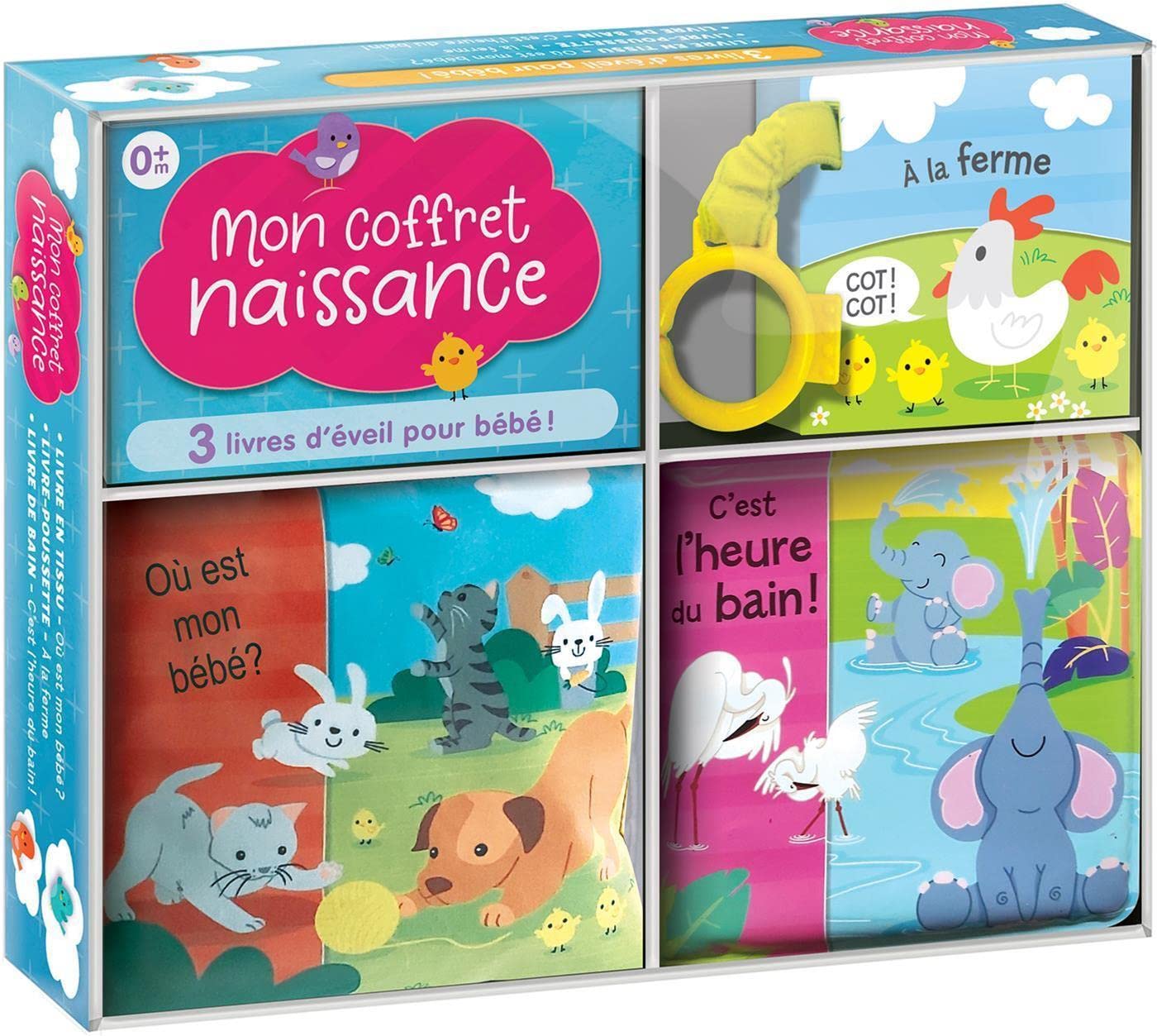 Mon coffret naissance - 3 livres d'éveil pour bébé book