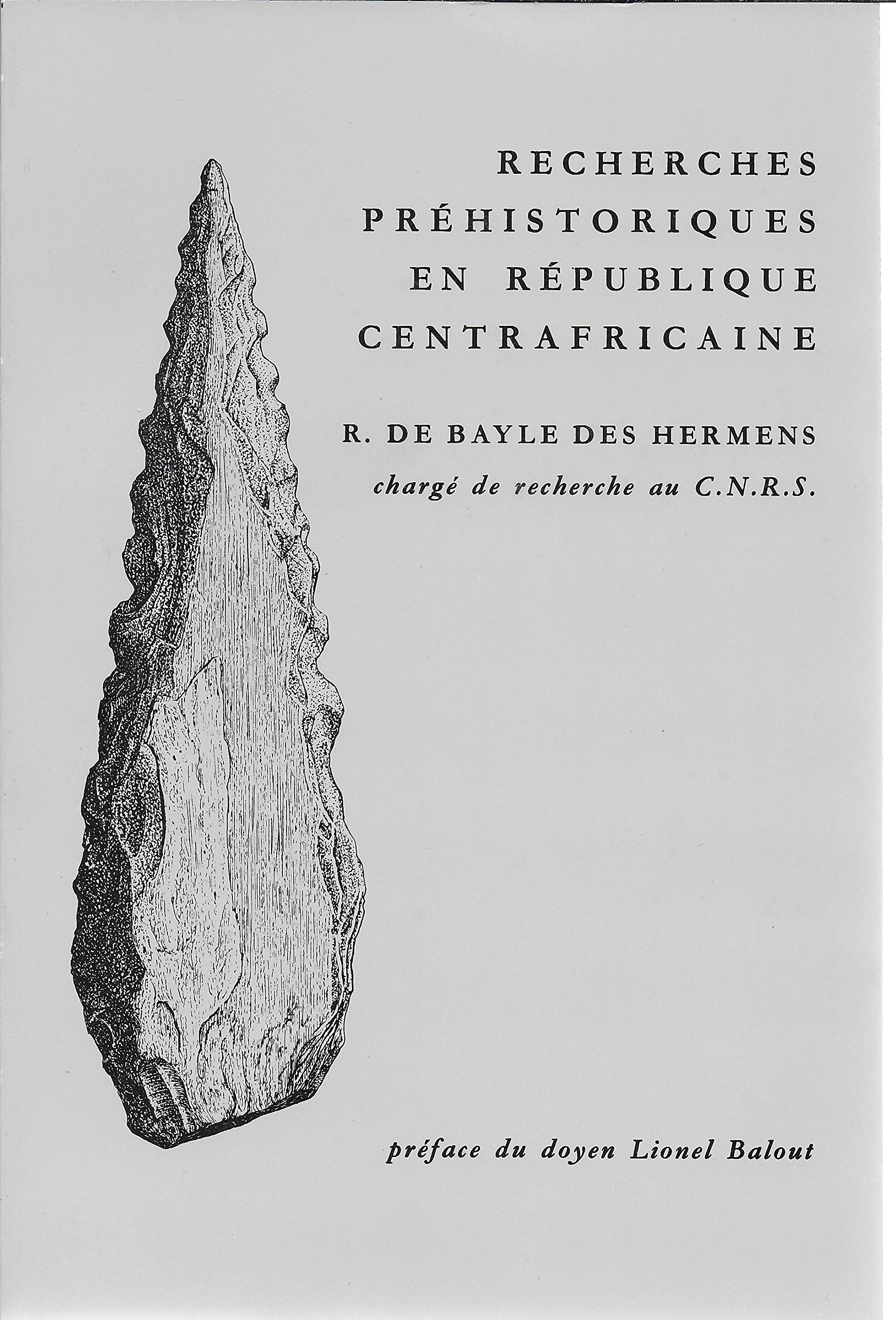 Recherches prehistoriques en republique centrafricaine. 3 Books