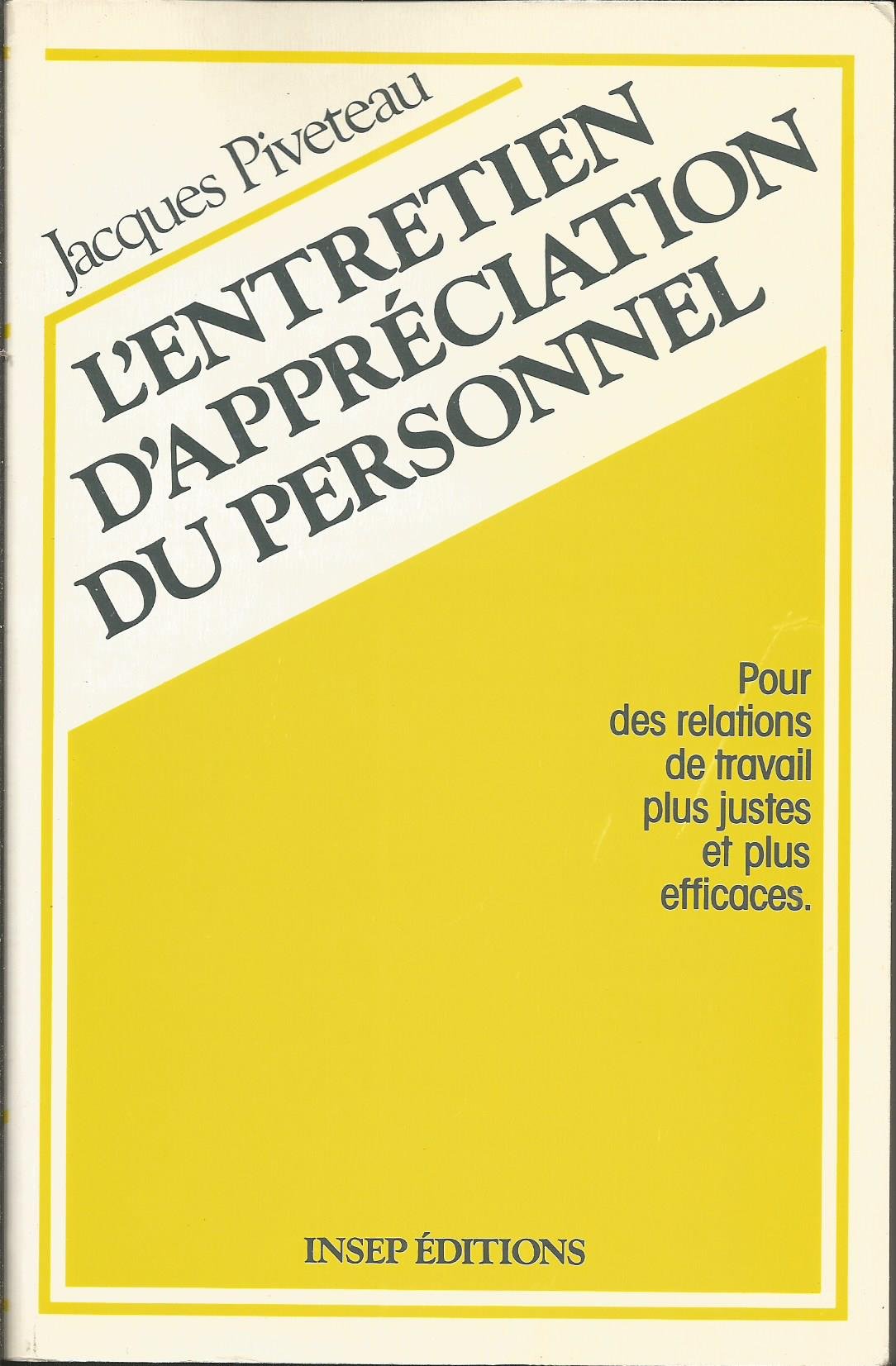 L'entretien d'appréciation du personnel : pour des relations de travail plus justes et plus efficaces book