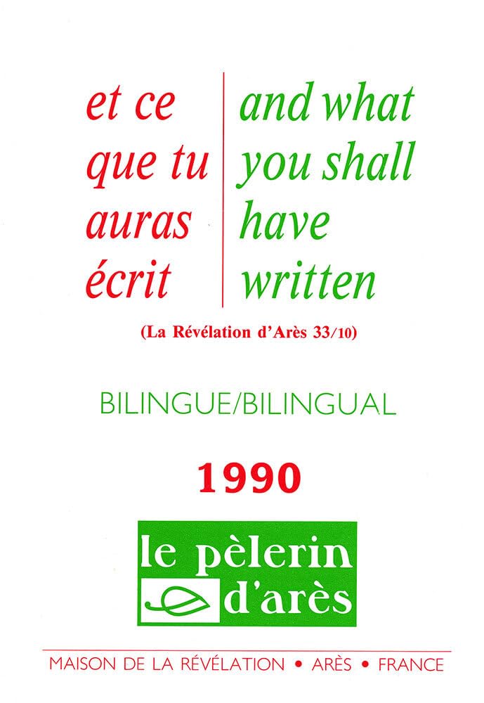 Et ce que tu auras écris: Edition bilingue français-anglais 1990 book