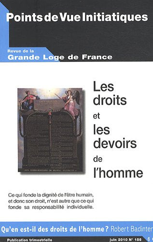 Points de Vue Initiatiques, N° 156, Juin 2010 : Les droits et les devoirs de l'homme book