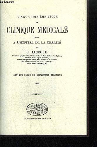 Vingt-troisième leçon de clinique médicale : Faite à l'hôpital de la Charité book
