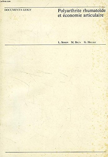 POLYARTHRITE RHUMATOIDE ET ECONOMIE ARTICULAIRE Books