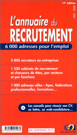 L'annuaire du recrutement 2000-2001 book