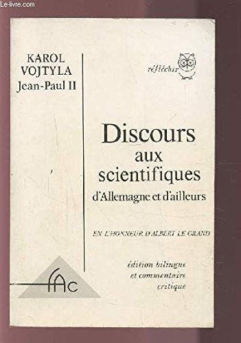 Discours aux scientifiques d'Allemagne et d'ailleurs en l'honneur d'Albert Le Grand book
