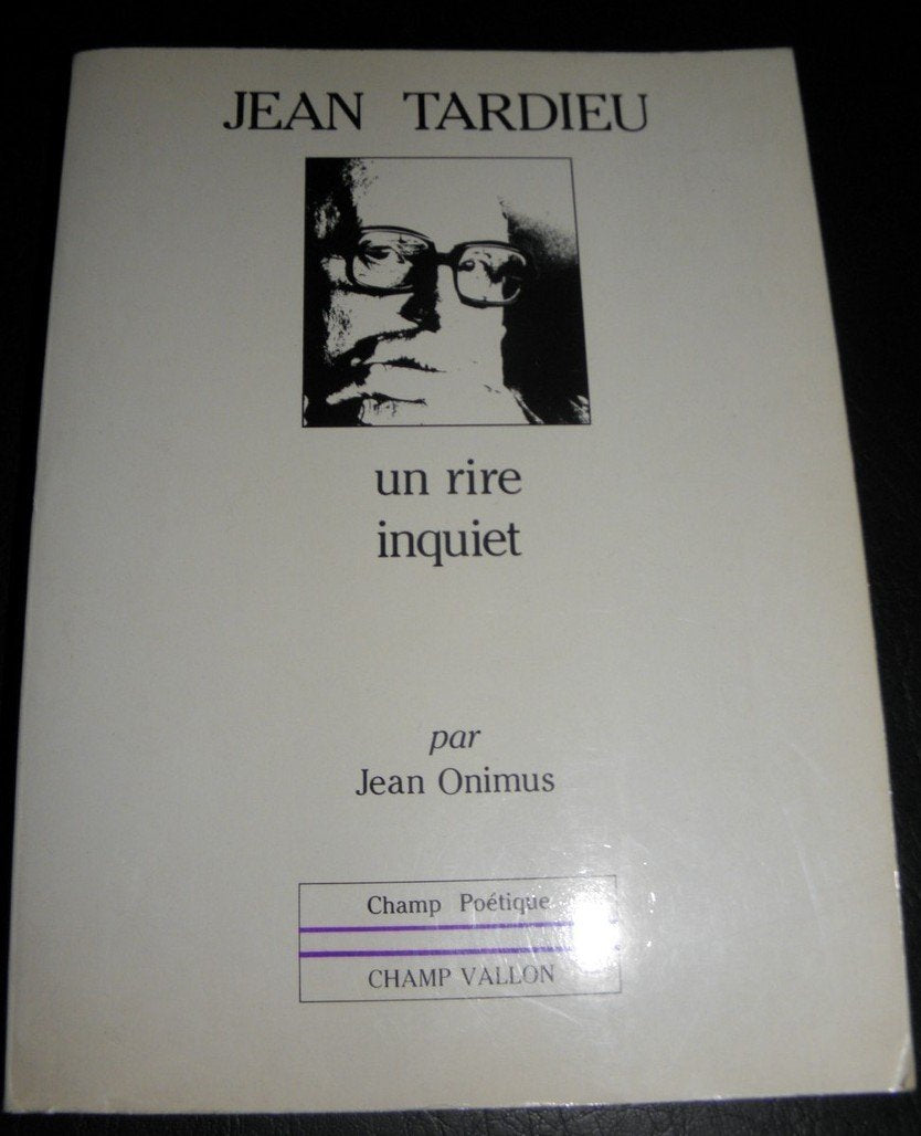 Jean Tardieu : un rire inquiet book