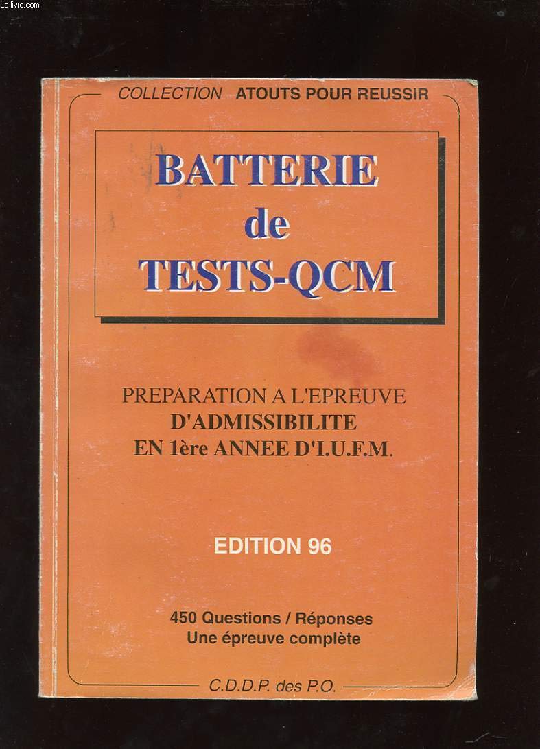 Batterie de tests-QCM : Une épreuve complète (Atouts pour réussir) book