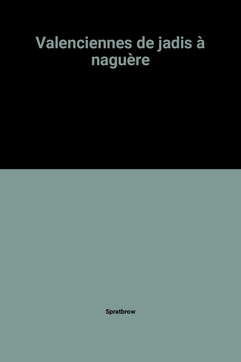 Valenciennes de jadis à naguère book