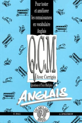 Q.C.M anglais. Vol. 2. Vocabulaire anglais niveau 2 book
