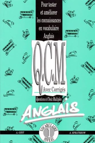 Q.C.M anglais. Vol. 1. Vocabulaire niveau 1 Books