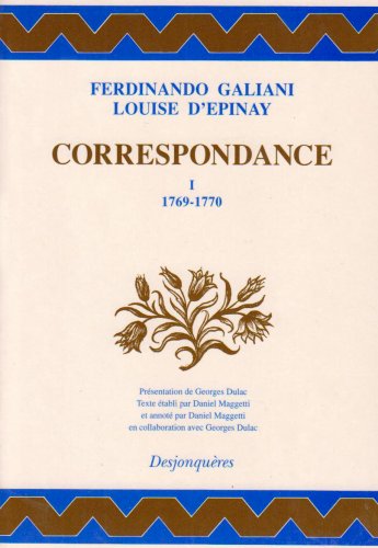 Correspondance, tome 1 : 1769-1770 book