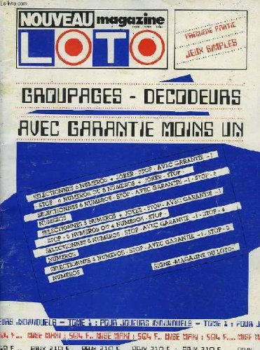 NOUVEAU LOTO MAGAZINE, 1re PARTIE, JEUX SIMPLES book