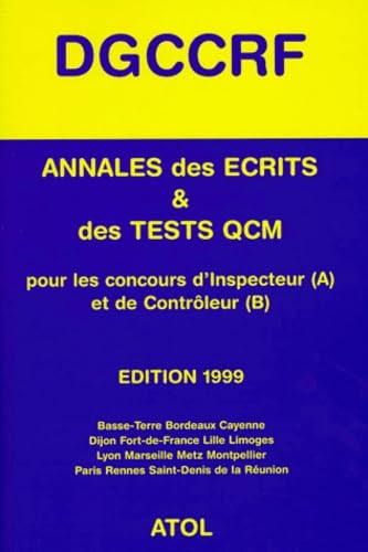 Annales des écrits et tests QCM pour les concours d'inspecteurs (A) et de contrôleurs (B) book