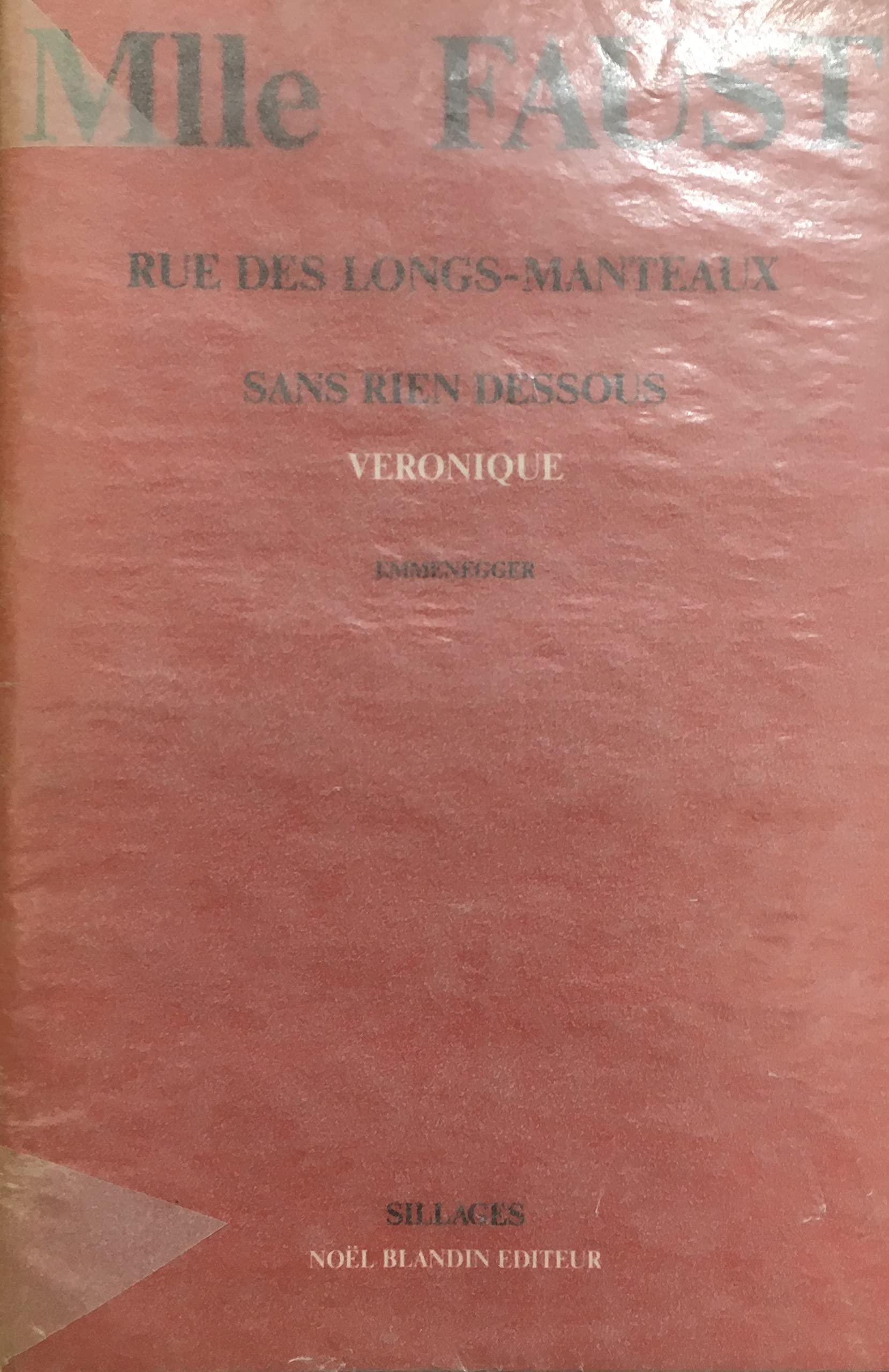 Mademoiselle Faust : Rue des Longs-Manteaux sans rien dessous dvd