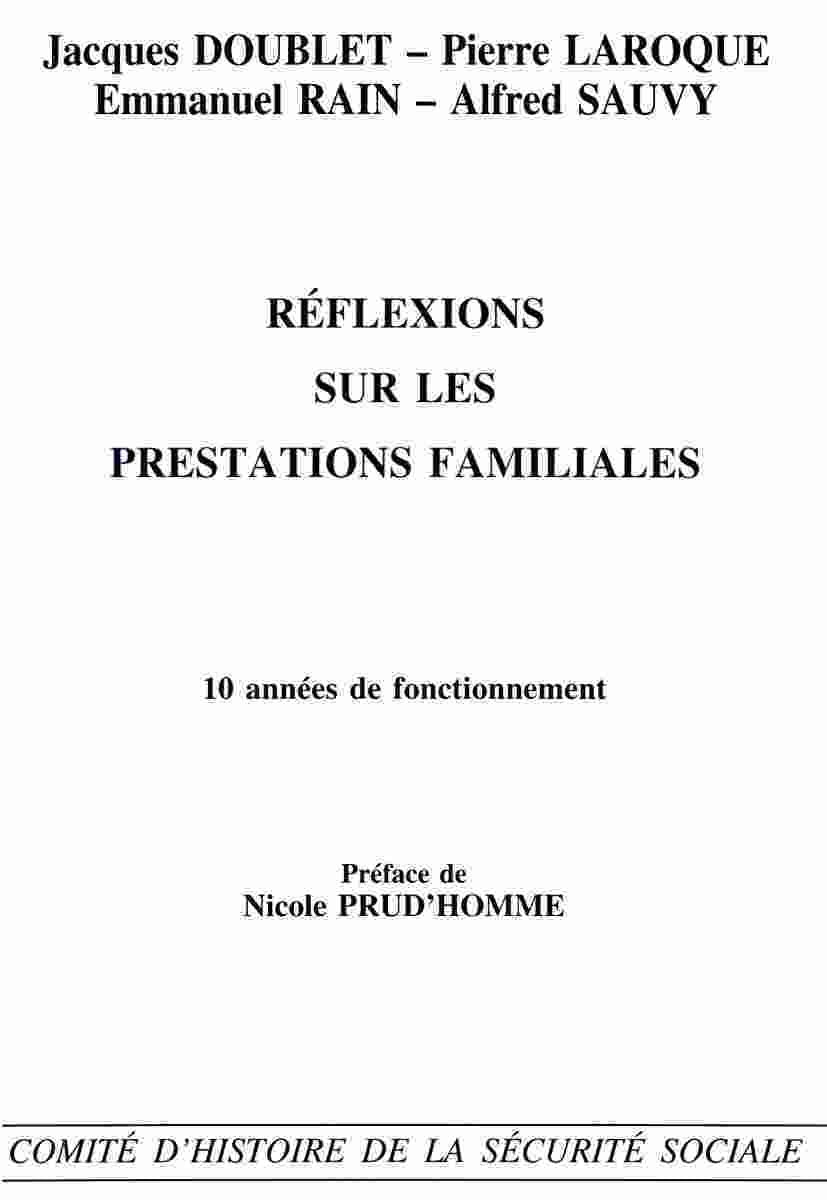 Réflexions sur les prestations familiales - 10 années de fonctionnement book