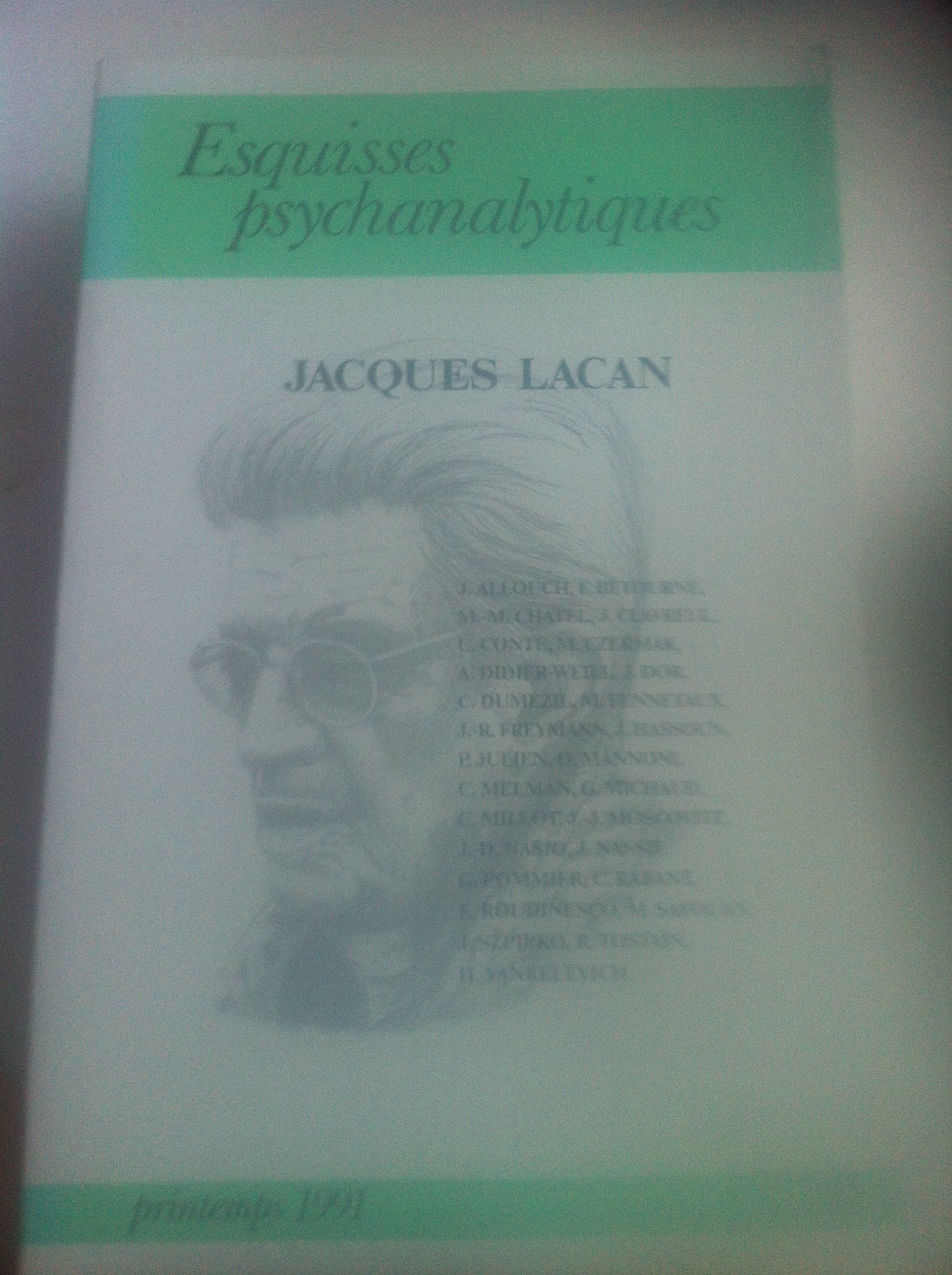 Esquisses psychanalytiques 15, jacques lacan Books