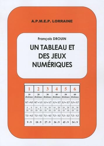 Un tableau et des jeux numériques book