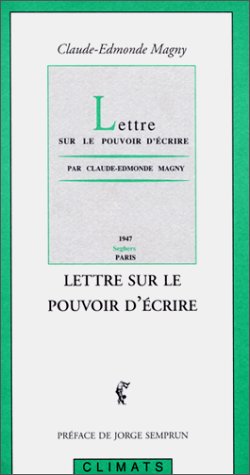 Lettre sur le pouvoir d'écrire book