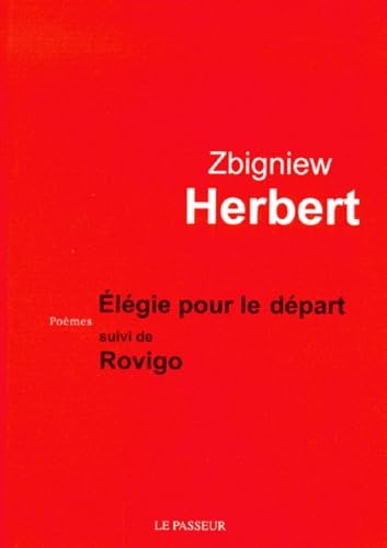 Elégie pour le départ, suivi de "Rovigo" book