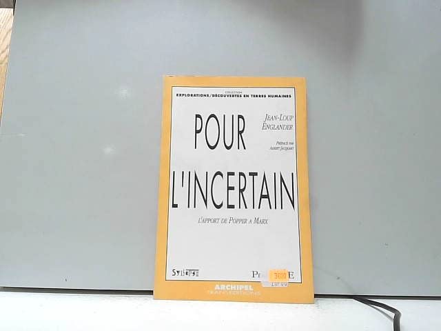 Pour l'incertain, l'apport de Popper à Marx book