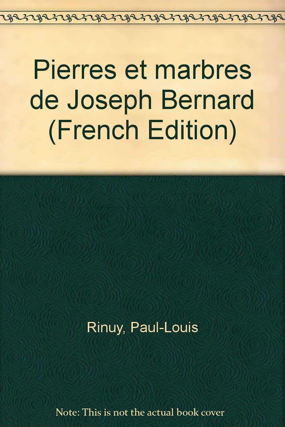 Pierres et marbres de Joseph Bernard book