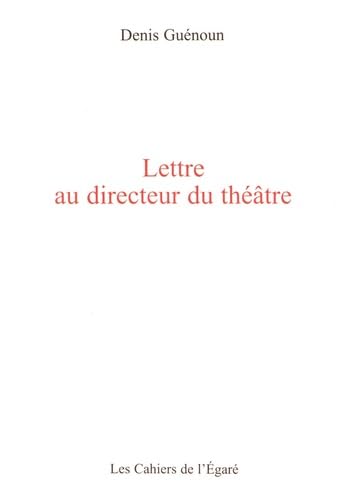 Lettre au directeur du théâtre Books