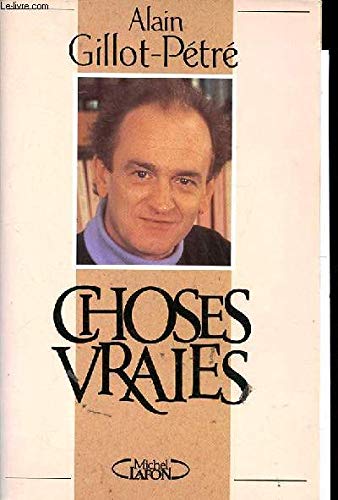 Choses vraies book