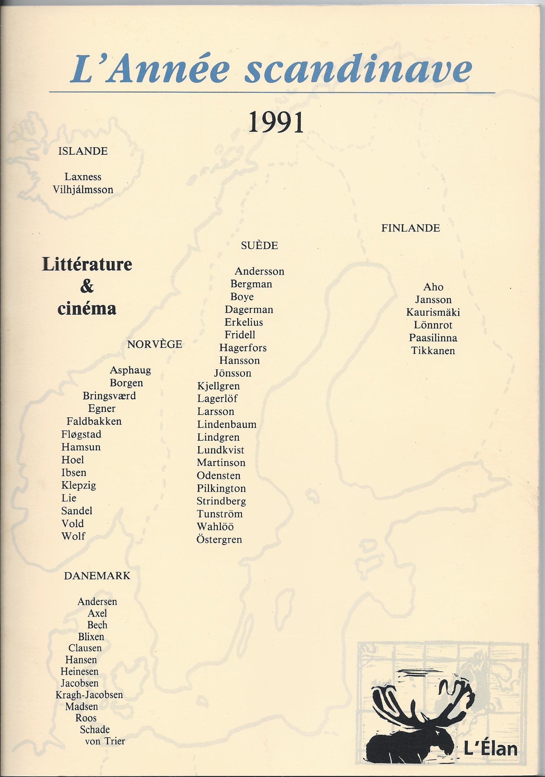 L'Année scandinave 1991 : littérature et cinéma Books
