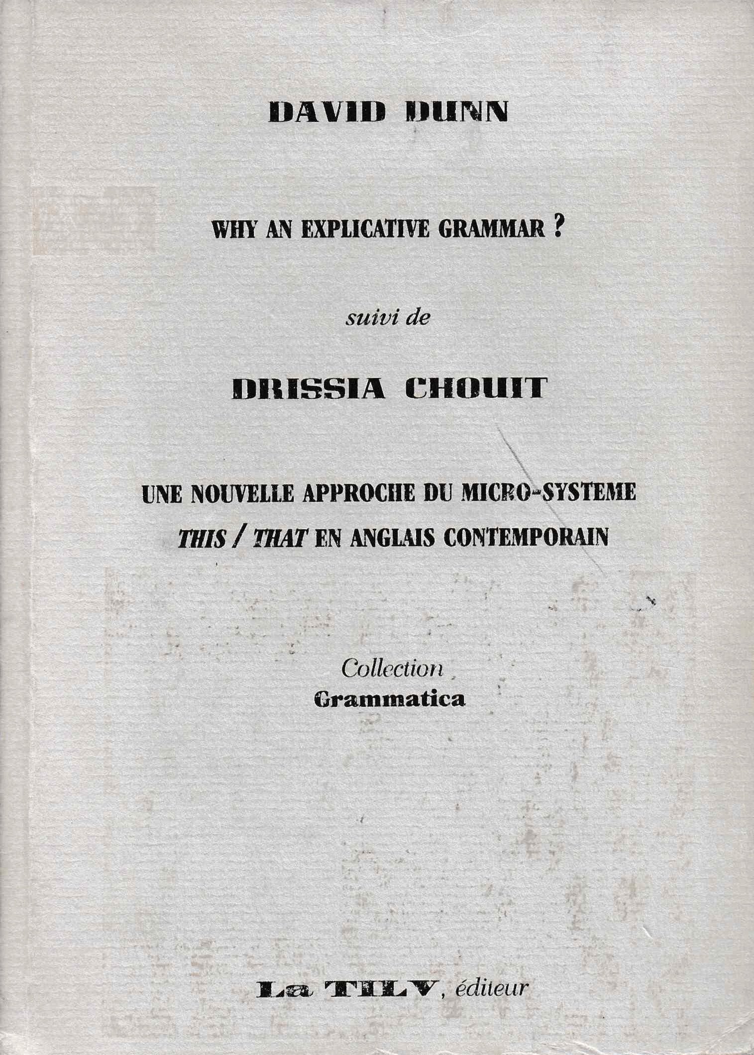 Une nouvelle approche du micro-système this/that en anglais contemporain Books