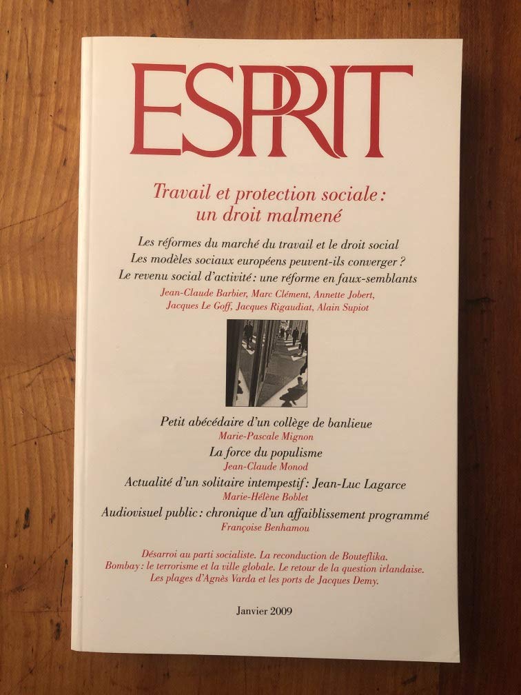 Revue Esprit; travail et protection sociale: un droit malmen? book