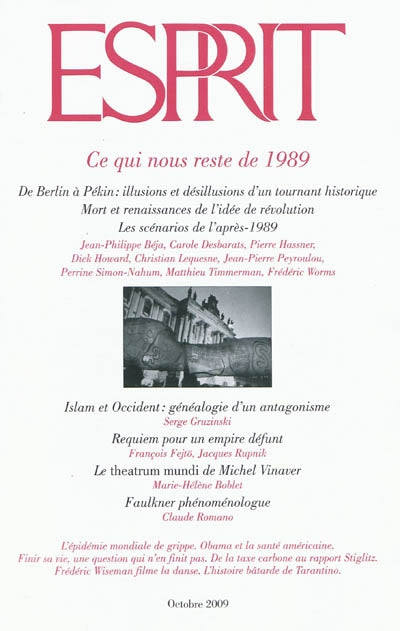 Product Image: Esprit, n° 358. Ce qui nous reste de 1989