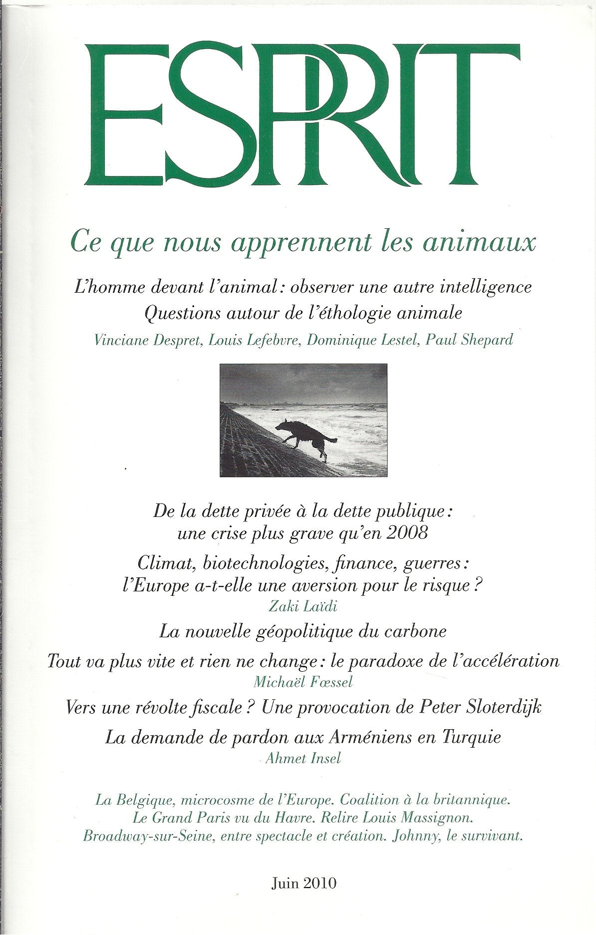 Ce que nous apprennent les animaux. Esprit. N° 365. Juin 2010. Books