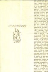 La nuit inca : roman (Ecr.Com.Coll.54) Books